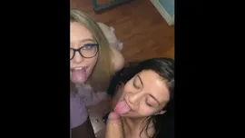 3 girls blowjob college